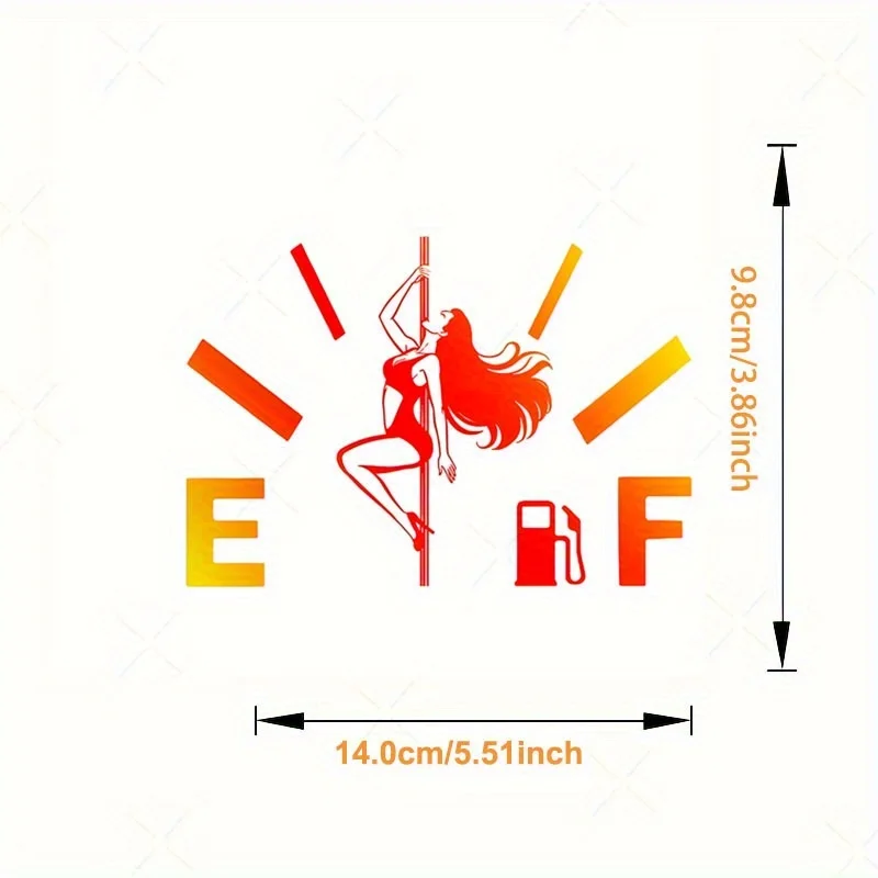 

1PC Awesome Fuel Gauge Dancer Car Sticker, Wonderful for Car Upgrades, Enriching with a Dash of Humor
