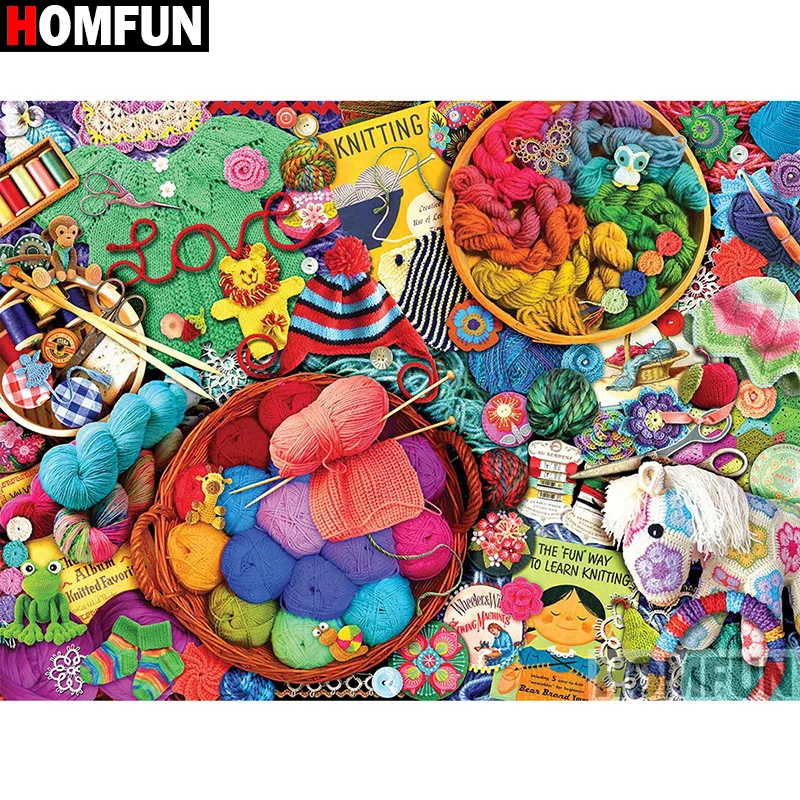 

Алмазный Узор HOMFUN 5D, страз, рукоделие, алмазная вышивка «сделай сам», вышивка крестиком «мультяшная шерстяная лошадь», алмазная вышивка