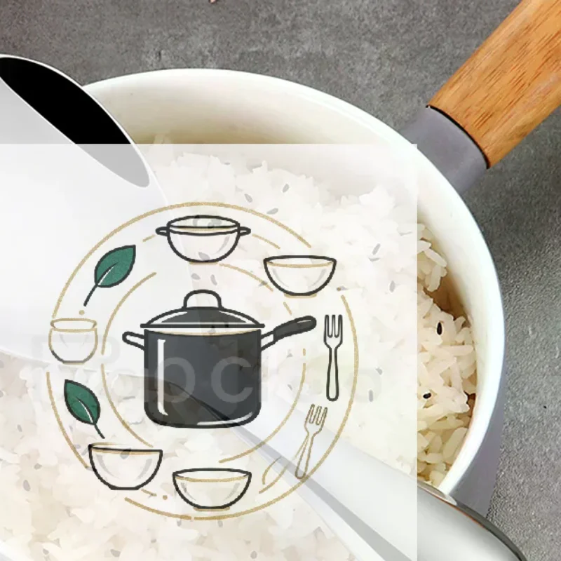 Thicken Stainless Steel Rice Spoon Japanese Style Long Handle Rice Cooker Spatula Buffet Serving Scoop Kitchen Utensils For Hom
