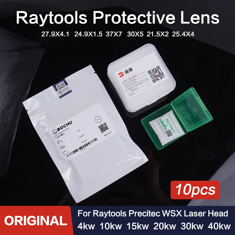 

Raytools Fiber Laser Protection Windows Lens 27.9x4.1 24.9x1.5 for WSX Precitec Raytools WSX Bodor Laser Head Protective Windows
