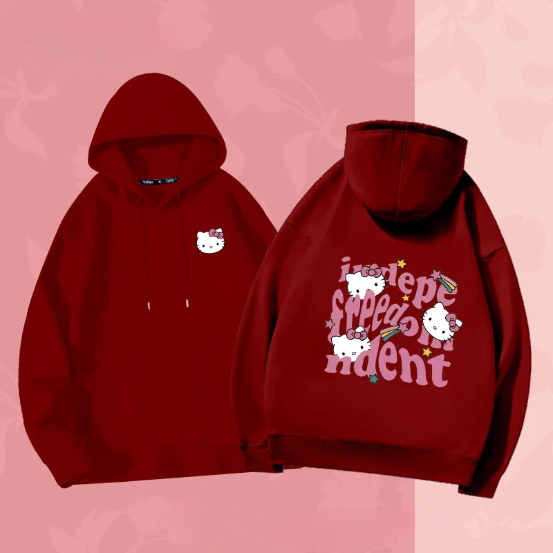 Parent child hoodie Hello Kitty Cartoon Anime periphery Mother daughter hoodie in Spring and Autumn cute Parent child clothing