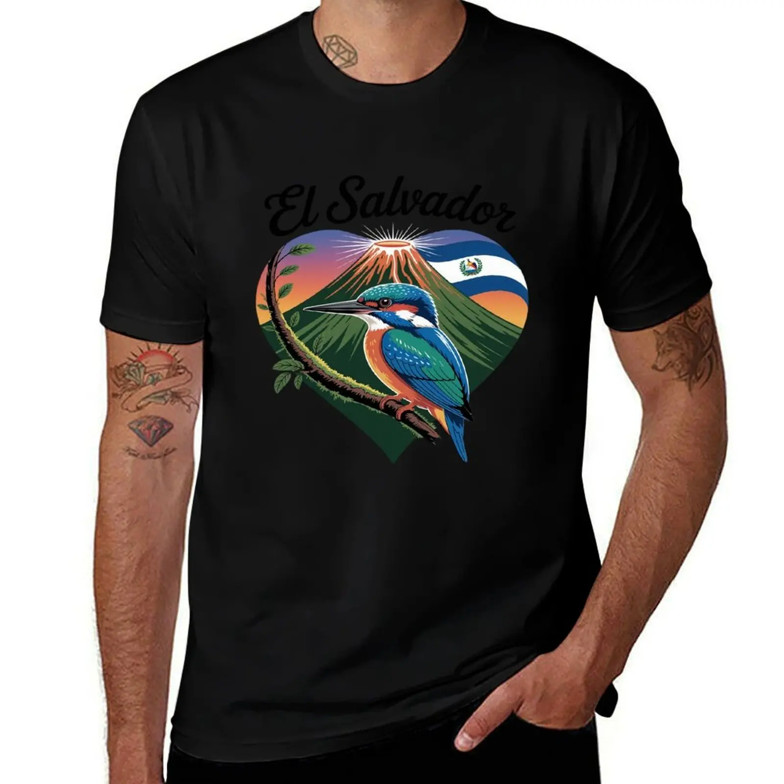 

El Salvador Heart T-Shirt shirts graphic tee sublime street wear mens graphic t-shirts pack