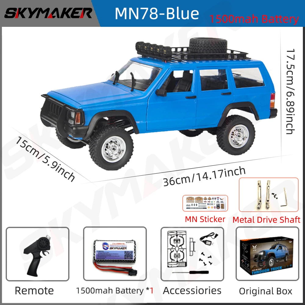 MN78 1:12 Full Scale MN Model RTR Version RC Car 2.4G 4WD 280