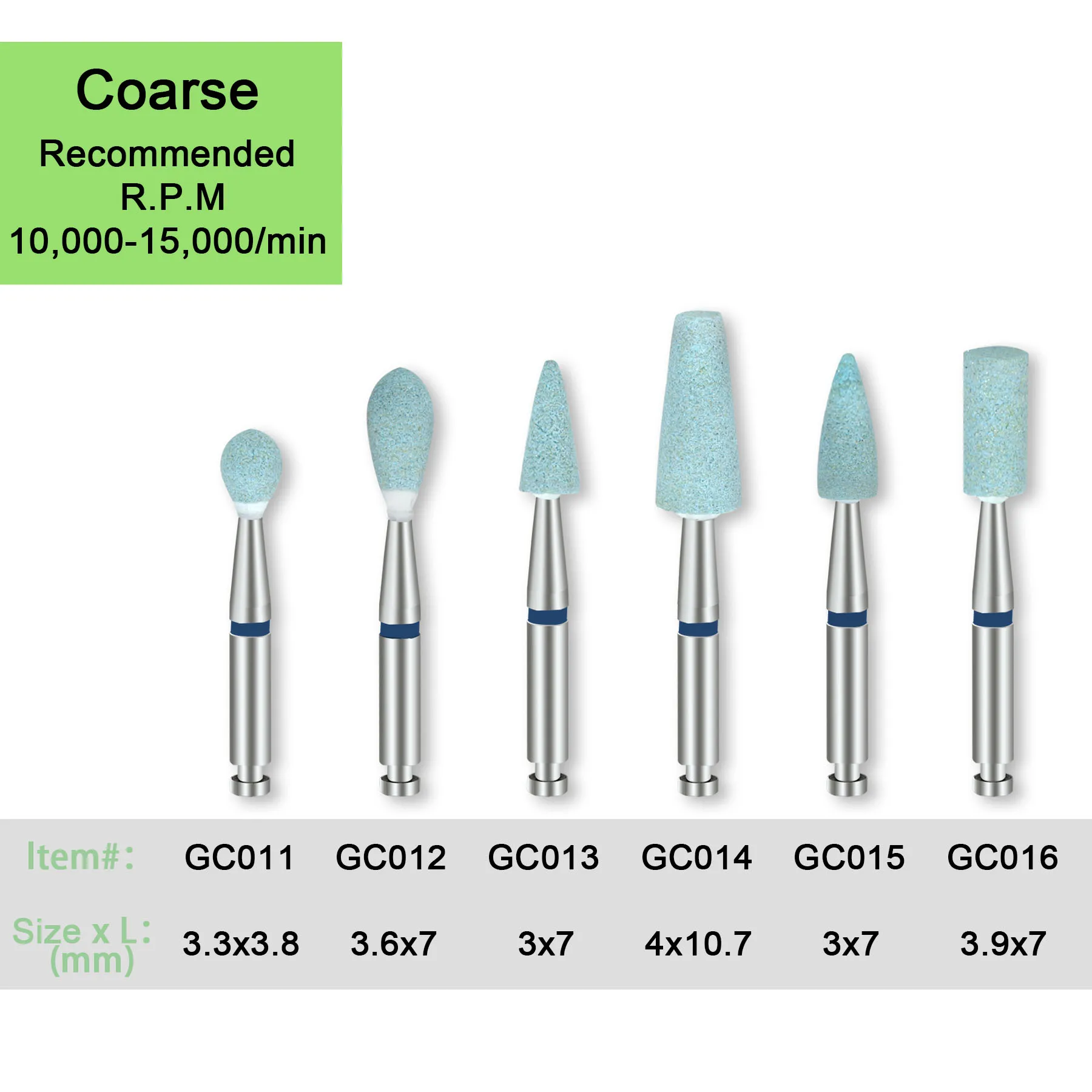 SYNI Dental Lab Grinder Ceramic Diamond Polisher RA2.35 Polishing Head Coarse Grinding Stone Dentistry Lab Dentist Products