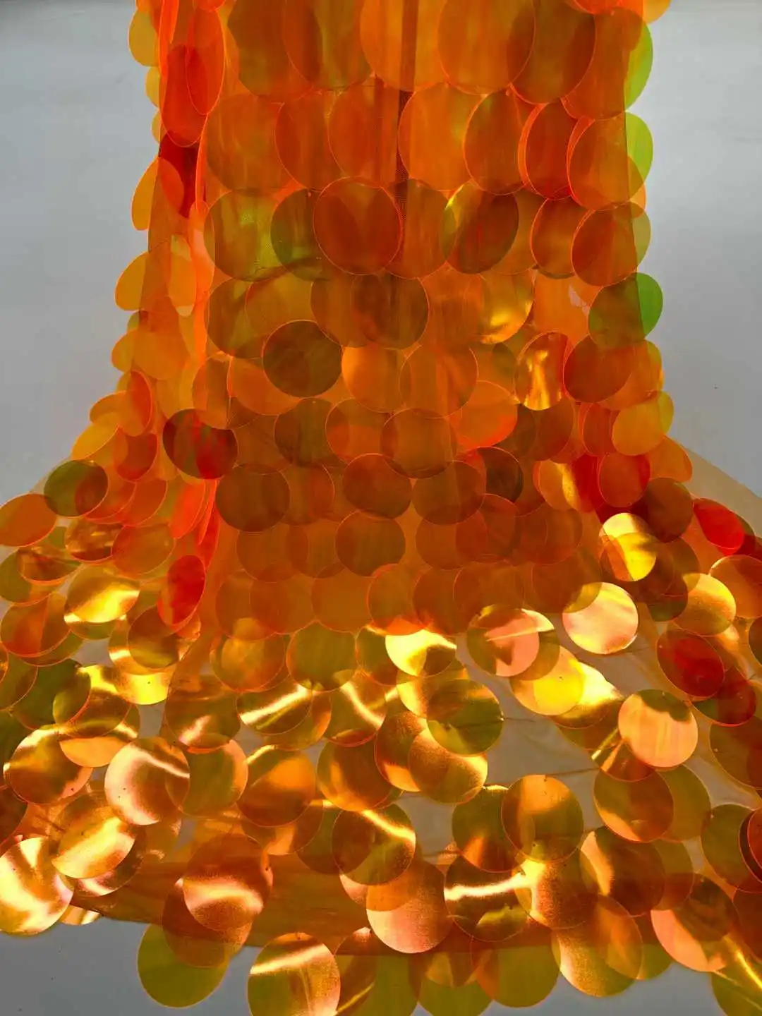 Latest Luxury Wedding Fabric -Soft Mesh Biggest Sequined Lace for Evening Dresses, Soft Delicate High Quality U_GE5319