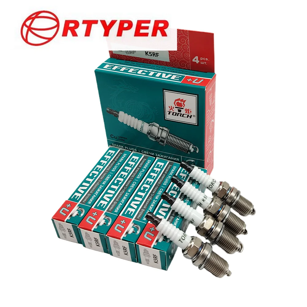 Reemplazo de bujía TORCH K5RF para vela NGK 7938 BKR5E 7642 BKR5EYA 2460 BKR5ES 815GP para TOYOTA NISSAN CHANGAN CHERRY