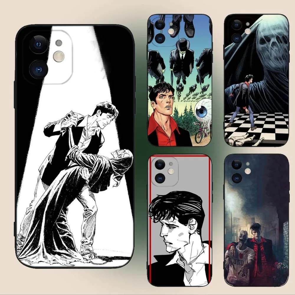 Comics Dylan Dog Phone Case For iPhone 15,14,13,12,11,Plus,Pro Max,XS,X,XR,SE,Mini,8,7 Soft Silicone Black Cover