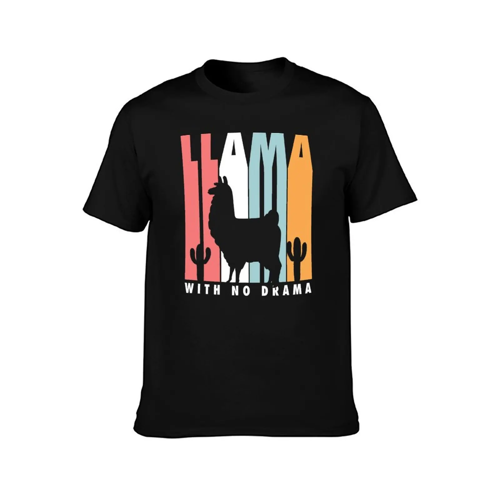 Llama With No Drama T-Shirt Trendy Pattern T-Shirt for Men