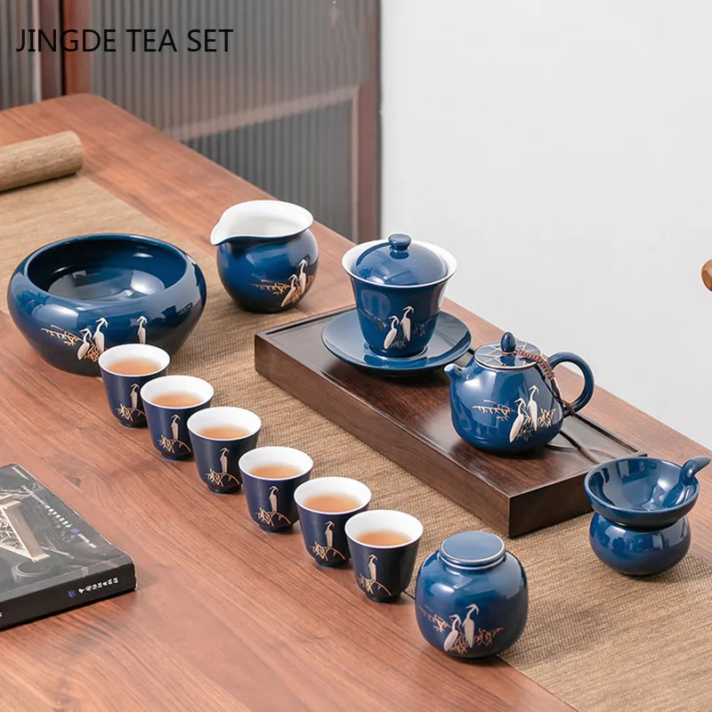 

Household Ceramics Gaiwan Tea Cup Set Boutique White Porcelain Teaware Suit Customized Tea Maker Chinese Tea Set Supplies