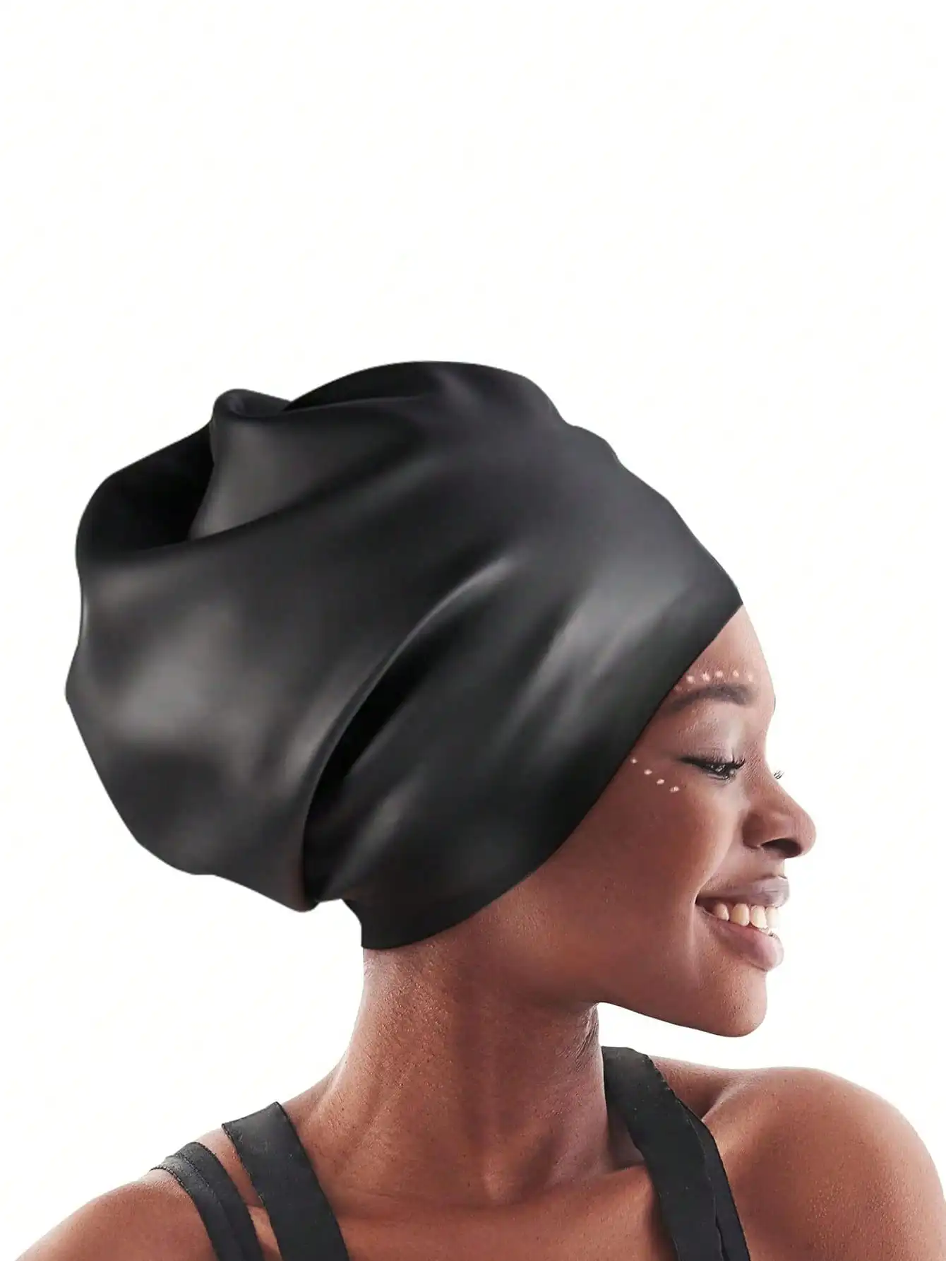 

Extra Large Waterproof Swim Cap Ear Cover Design For Long Hair Braids Dreadlocks Pool Shower Use