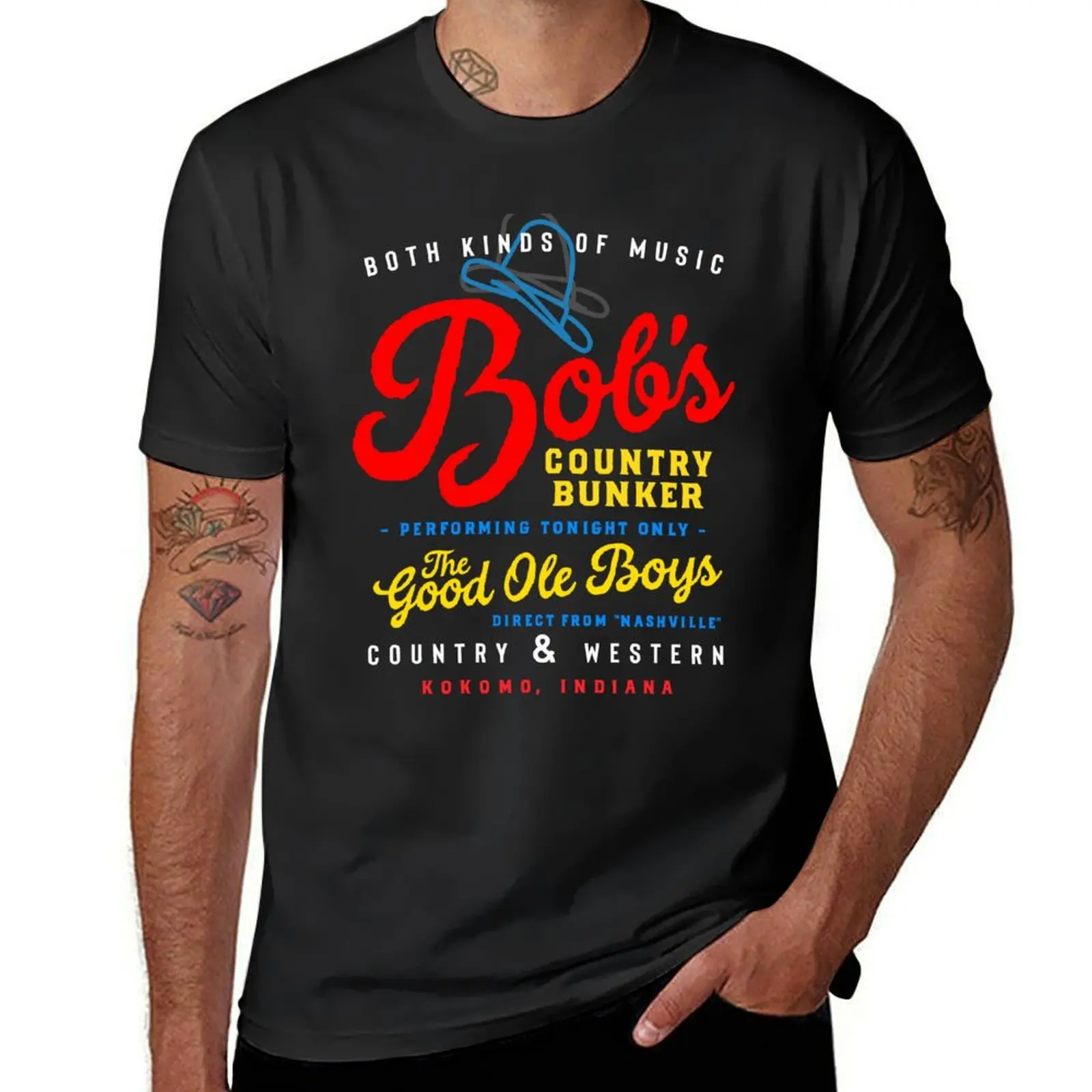

Bob's Country Bunker Men Graphic Tee Cool With Graphics Women Funny Trending Love T-Shirt korean fashion t shirt for men