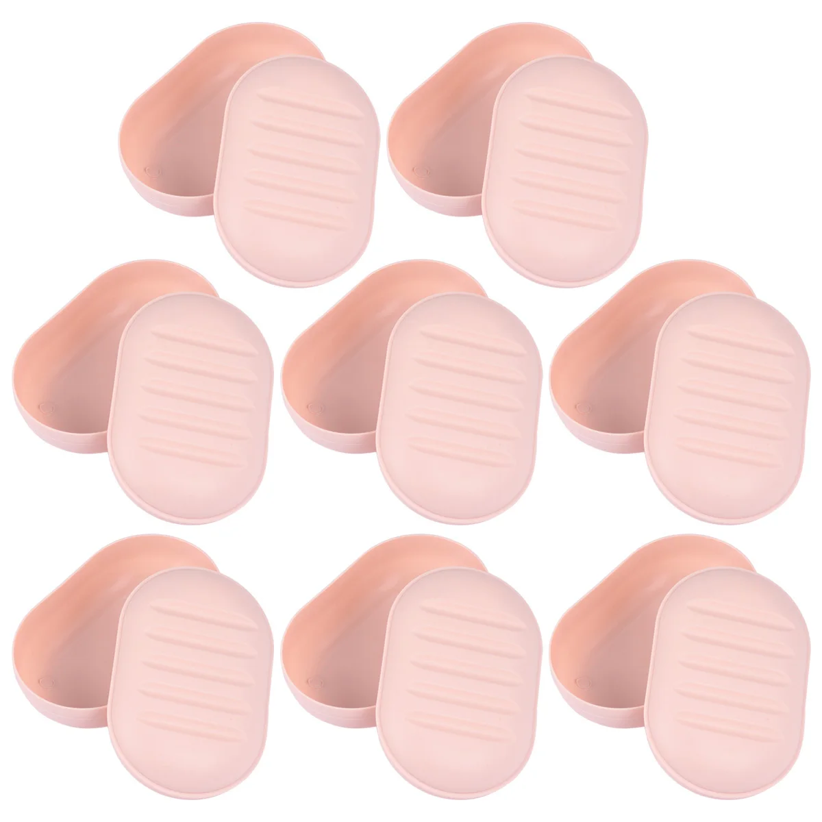 

8Pcs Soap Case Plastic Reusable Compact Holder with Lid for Bathroom Kitchen Travel Soap Storage Container Tray