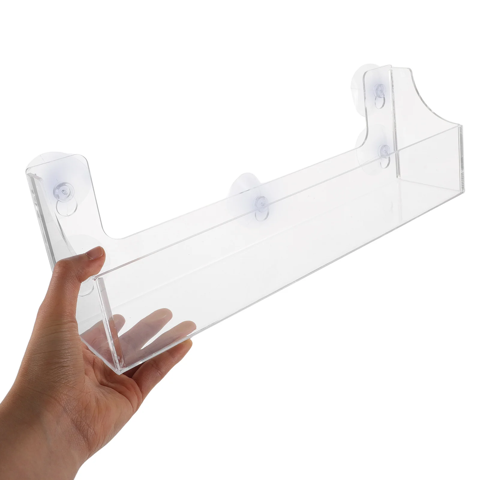 Beverage Suction Rack Acrylic Material Mount Suitable Stores Refrigeration Units Bottle Cup Water Soda Mug Bathroom Window Shelf