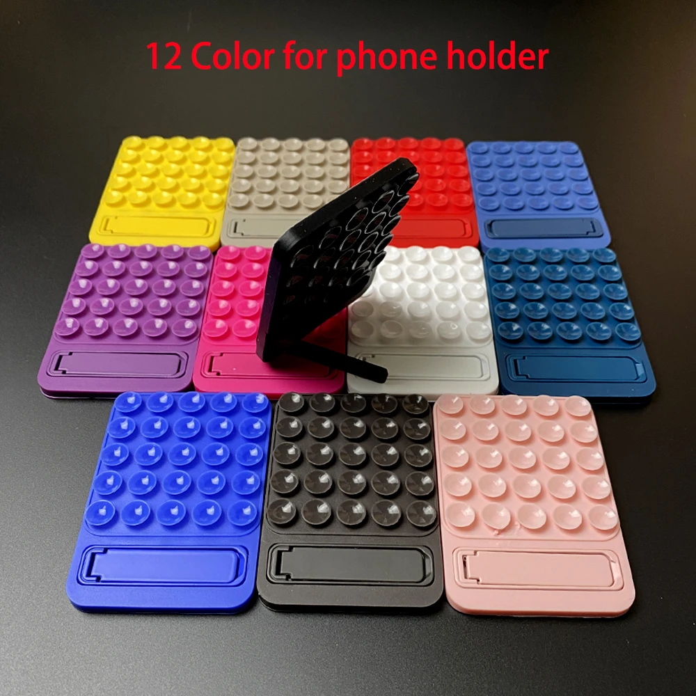 

Silicone Suction Pad Back Sticker Suction Cup Phone Holder Silicone Cup Mat Smartphone Wall Stand Fixed For Glass Ceramic Tiles