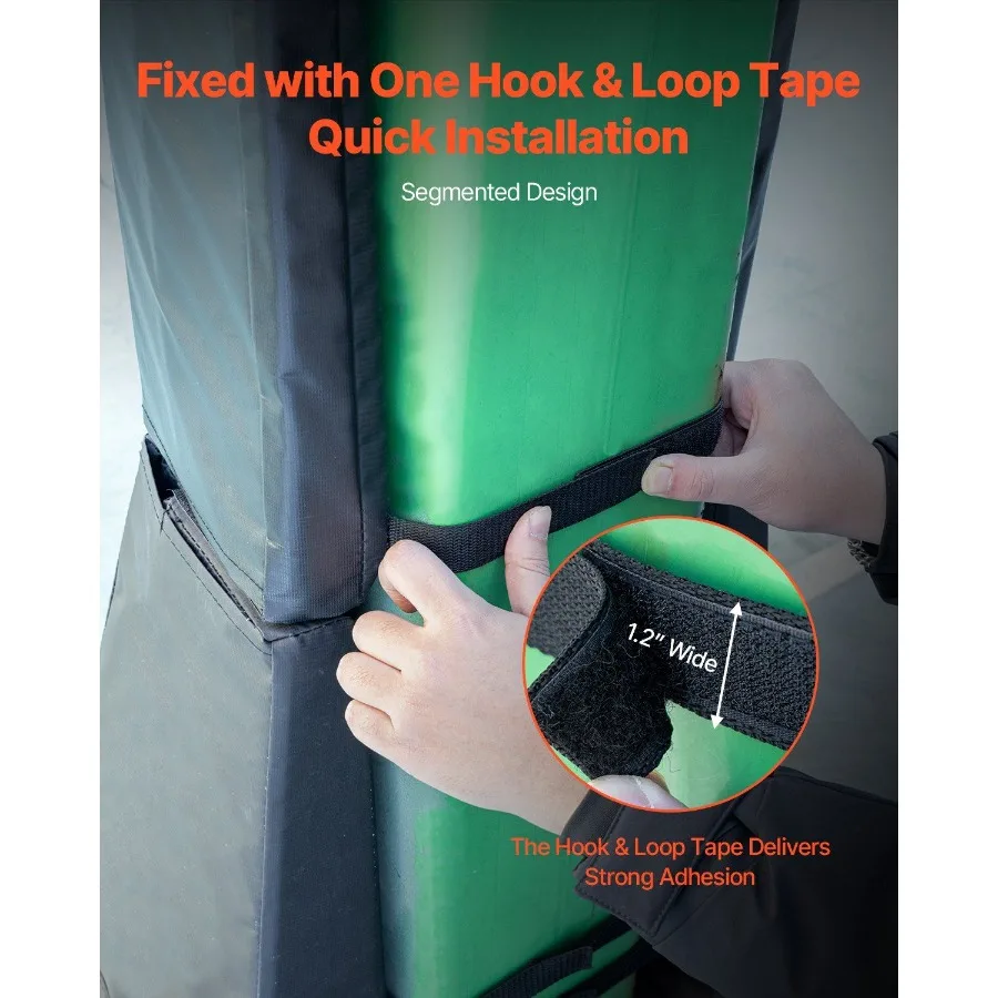 

Basketball Pole Pad, 64" Tall and 2" Thick Heavy Duty Wrap Around Pole Padding, Fits 6x6 - 7x7 inch Diameter Square Pole,