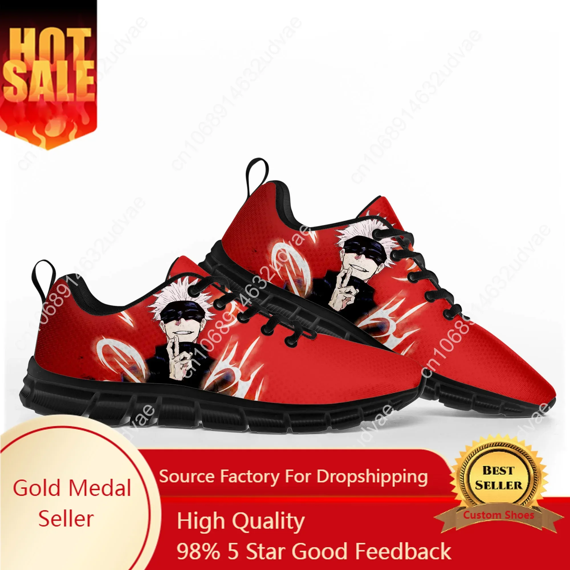 

Satoru Gojo Jujutsu Kaisen Sports Shoes Mens Womens Teenager Kids Children Sneakers Custom High Quality Couple Black Casual Shoe