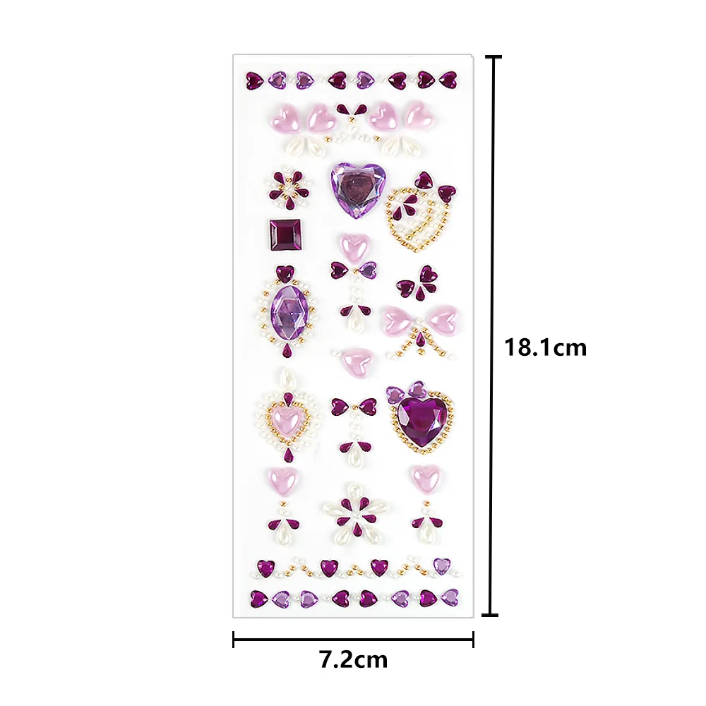 Adesivos de Gemas Acrílicas Coloridas Twinkle Jewel Seal, Decorações de Maquiagem Facial para Meninas, DIY, Festa, Performance, Artesanato