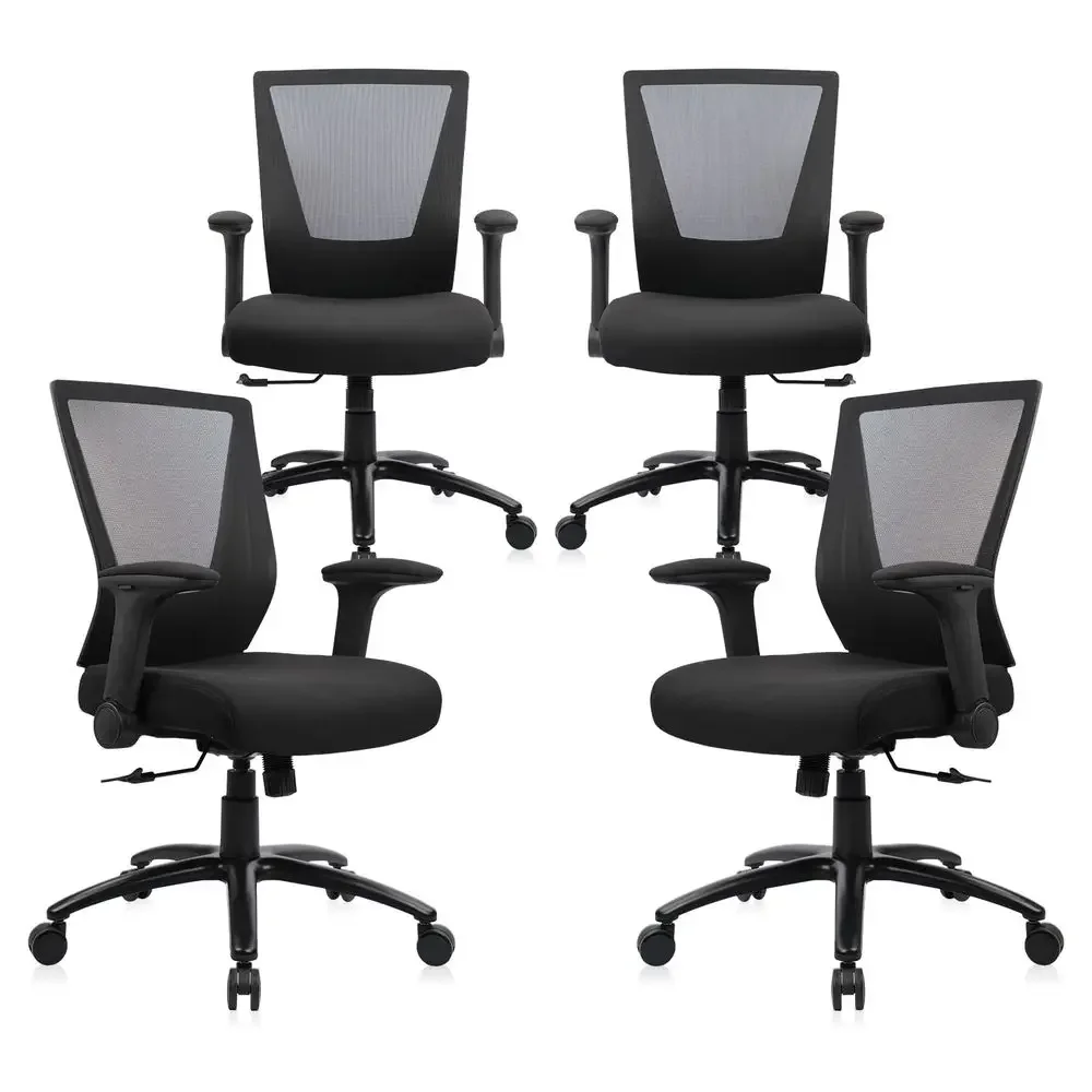 

Big and Tall Office Chair Extra Wide Thick Seat, Heavy Duty High Back Executive Desk Chair with Adjustable Armrests, Ergonomic