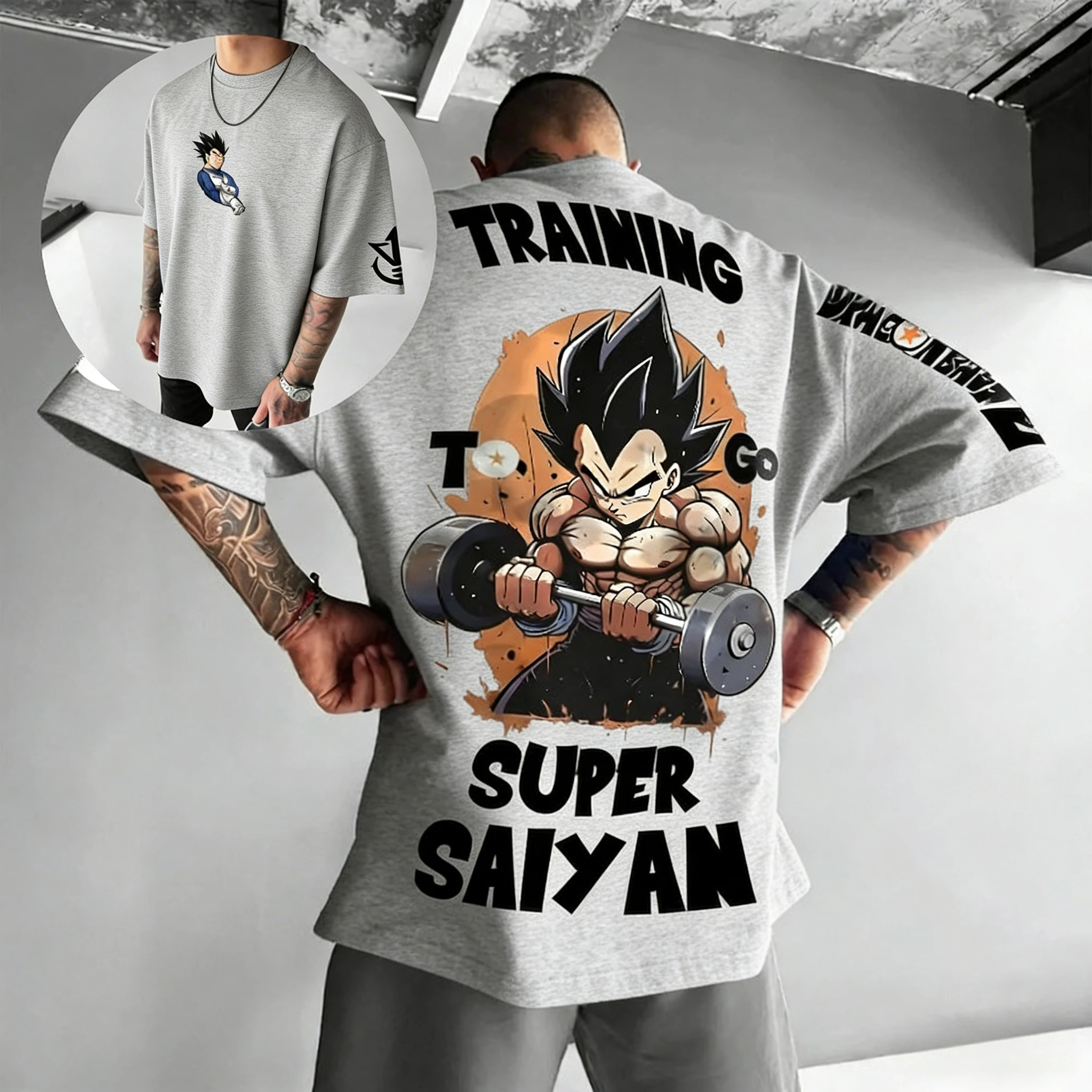 لعبة دراغون بول فيغيتا للرجال والنساء 2026 صيف جديد أنيمي Harajuku مزدوجة الوجهين مطبوعة الأمريكية عادية الوالدين والطفل