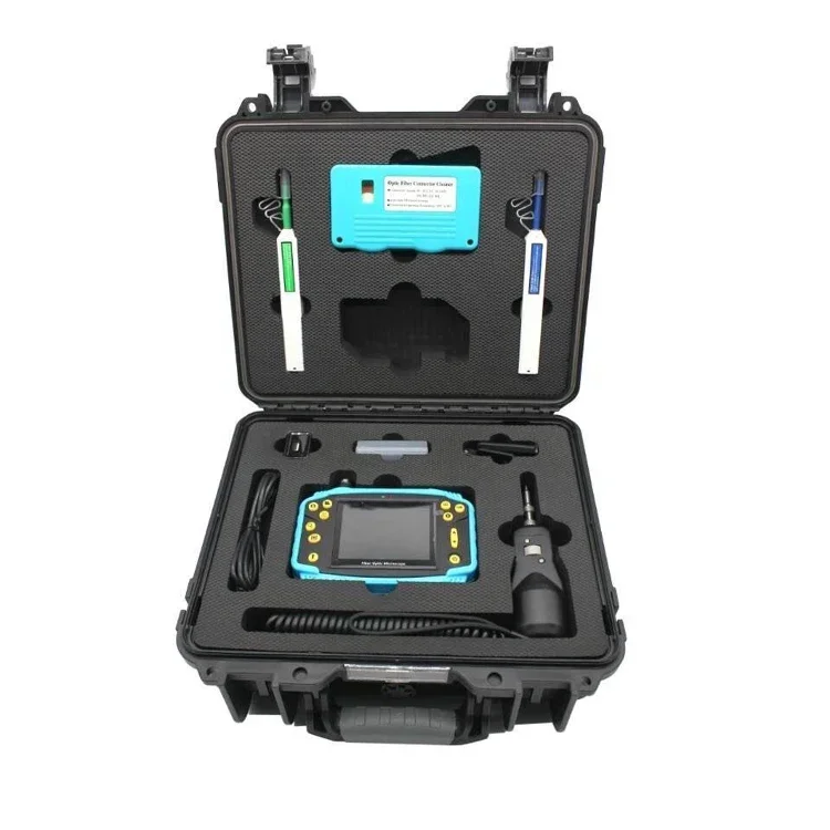 NSKT-350 Fiber Optic One Click Cleaner Handle Test Tools Kit Optical Power Meter Inspection Microscope With Cleaning Pen