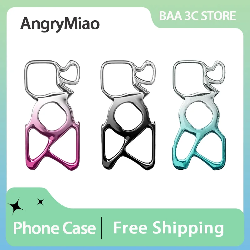 Angry Miao Phone Case Hollow Out Protective Case Anti-Drop Premium Minimalism for IPhone15 Pro/ProMax Cellphone Case Smart Phone