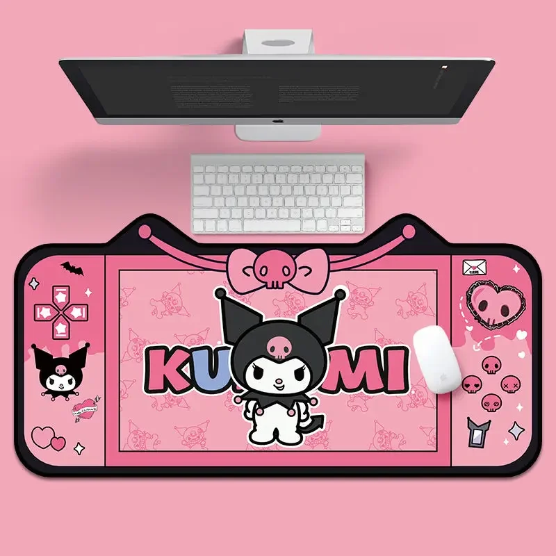 Sanurgente Kuromi-Tapis de souris Kawaii extra large, épais, anti-ald, clavier pour filles, ordinateur portable, bureau, polymères, meilleur cadeau pour Noël