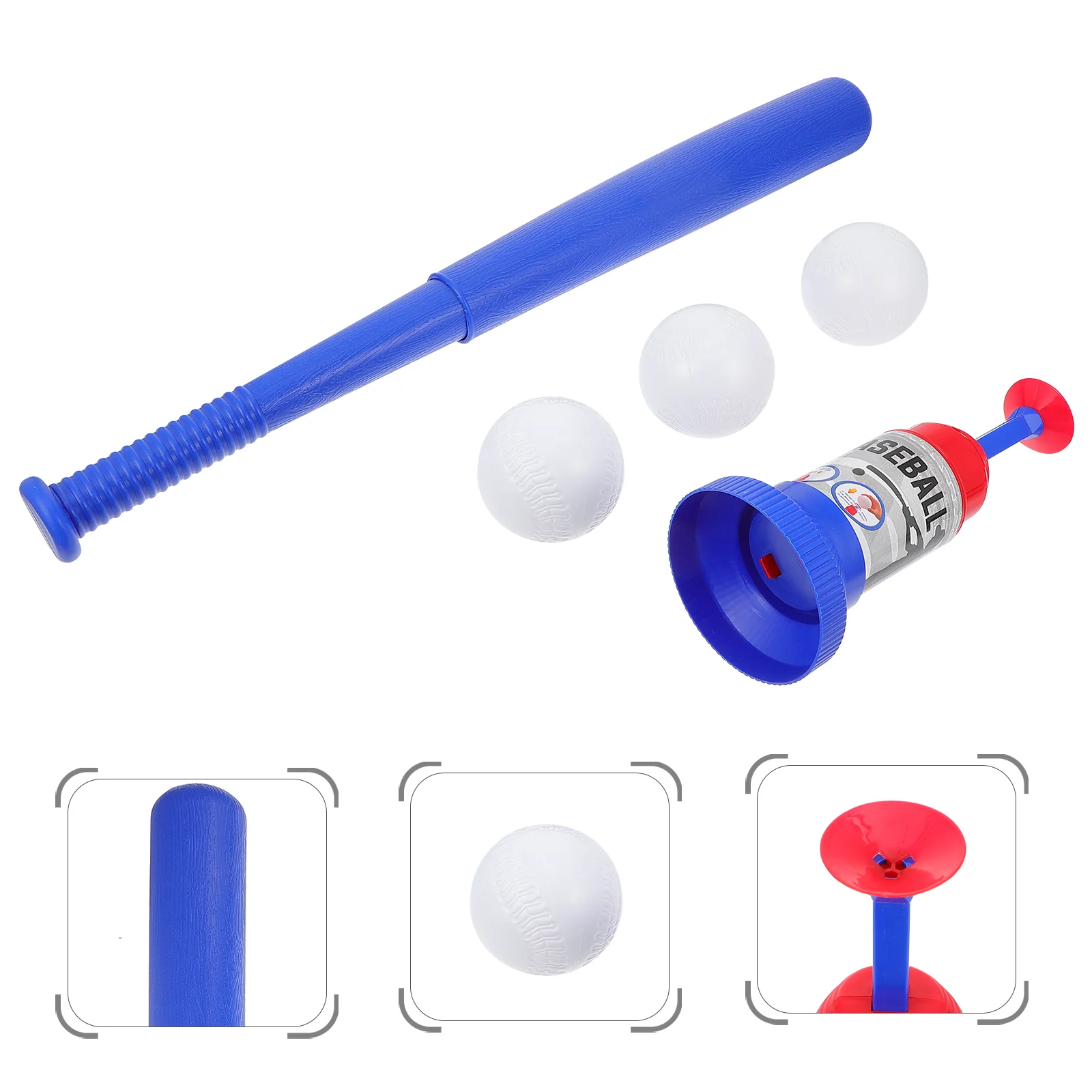 

Baseball Training Set Bystander-friendly Toy Trainer Plaything Automatic Great Tool for Kids Interactive Launching Abs Bat