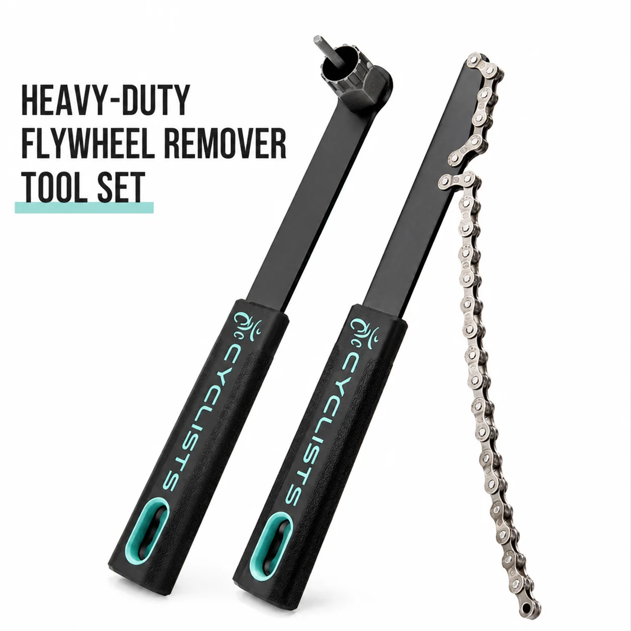 Bike Cassette Removal Tool Kit Chain Whip Wrench Freewheel Remover Lockring Tool Set for Mountain Road Bicycle Repair