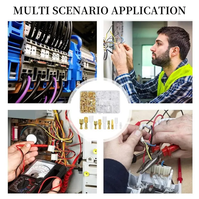A02M-Thickened Connector Crimp Terminals 600 Pcs Electric Kit For Reliable Connections