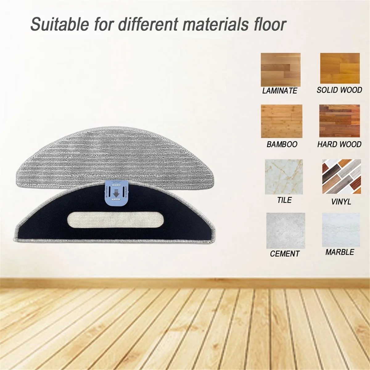 Almofadas Mop e Escovas Laterais Substituição para iRobot Roomba, Aspirador Reutilizável, Combo I5 I5 Plus J5 J5