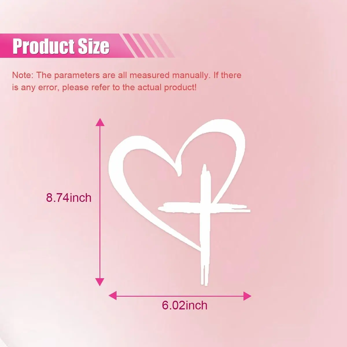 

Love Cross Vinyl Sticker Decal Waterproof Self-Adhesive for Car Laptop Notebook Auto Exterior Interior Accessories