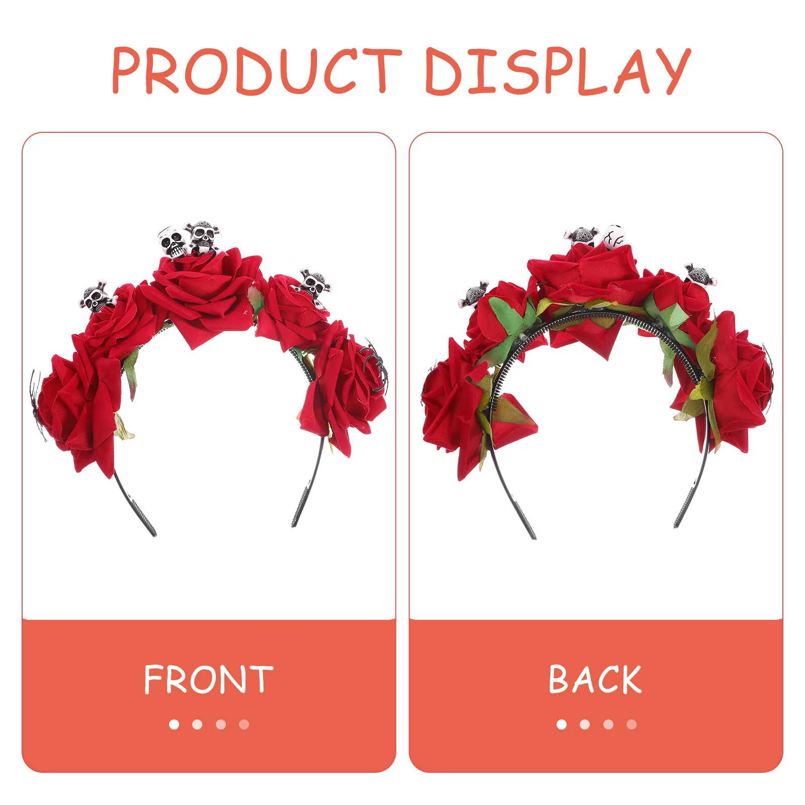 

Cosplay Skull Headdress Halloween Hair Hoops Smooth Surface Practical Gift for Friends Halloween Headband Cosplay Supplies