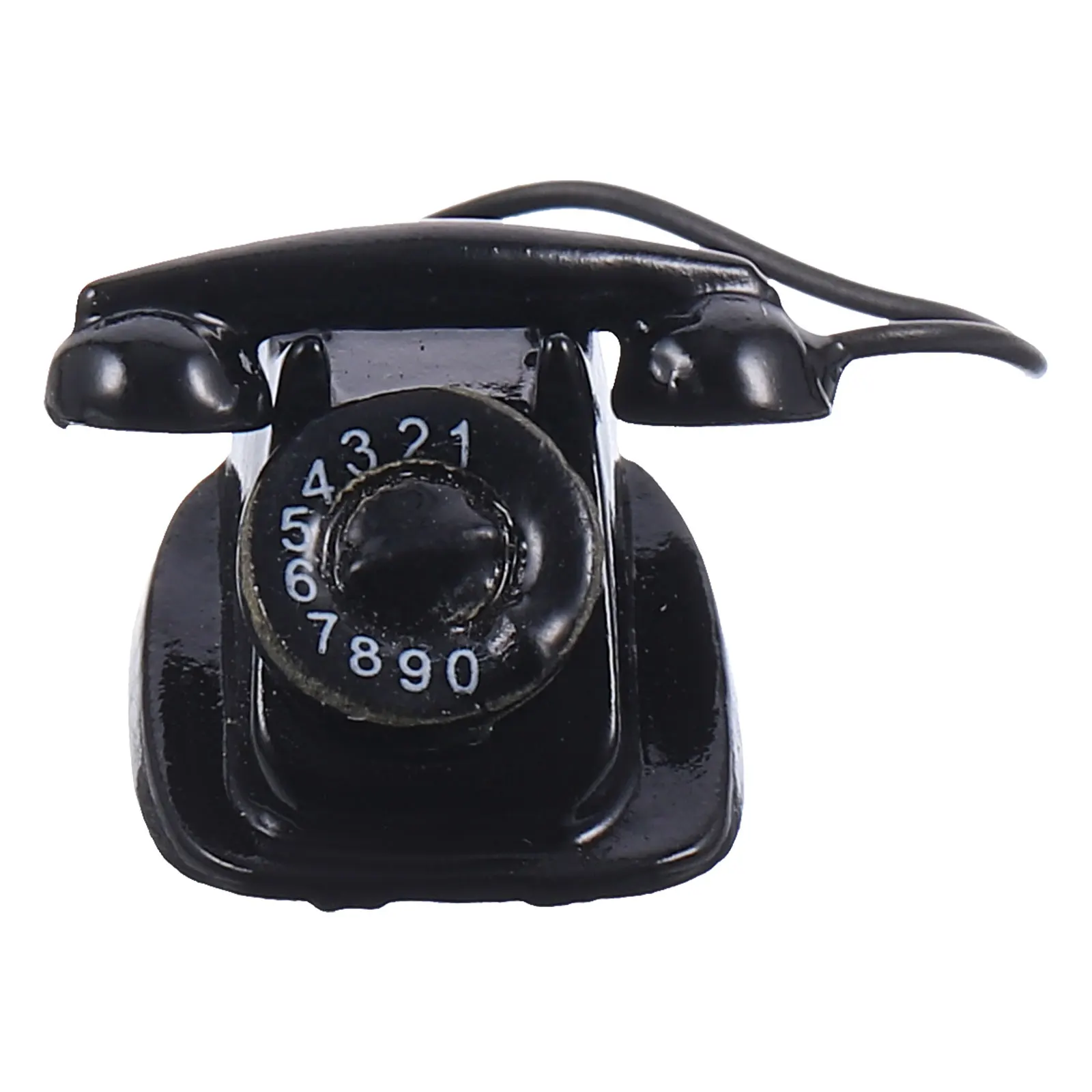 Retro Miniature Telephone Dolls House Vintage Phone Model Mini Telephone Figurine Mini Telephone Model Miniature Decoration