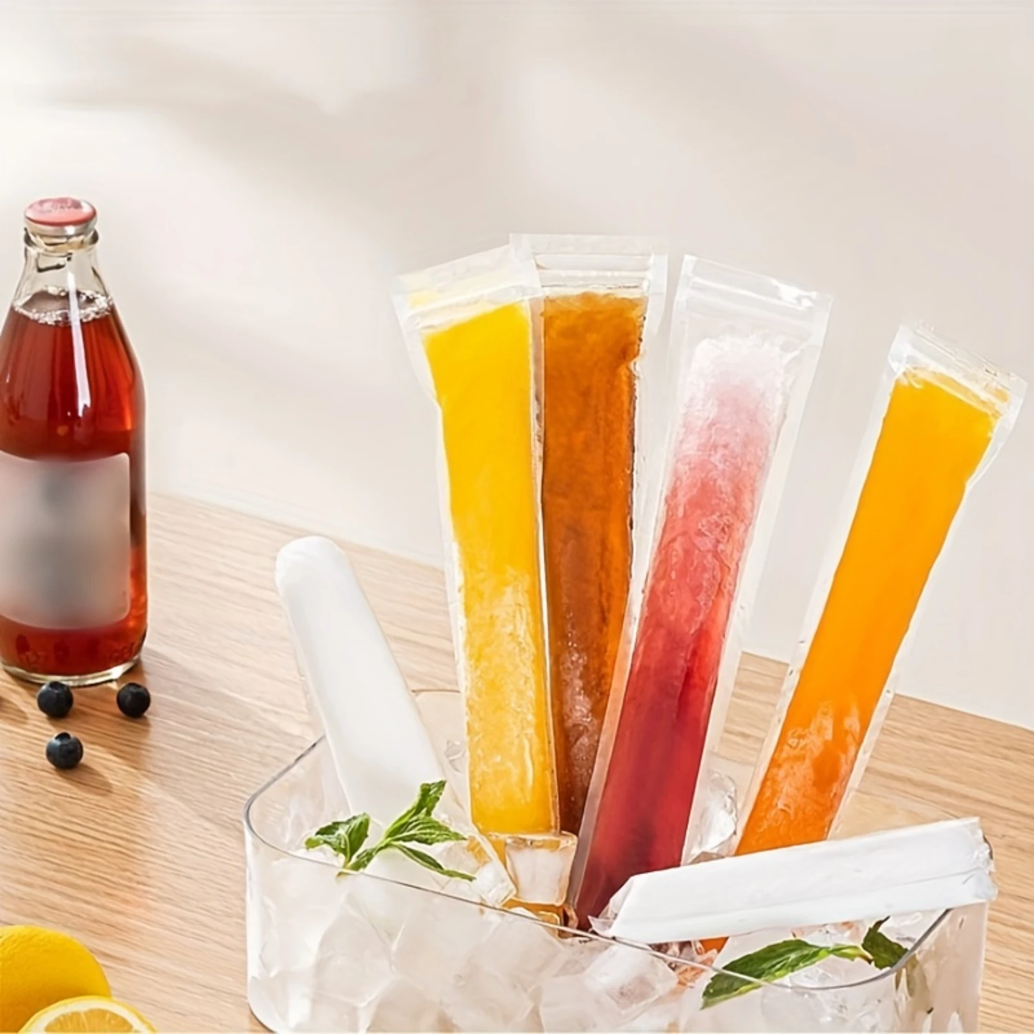 

Popsicle Molds - Perfect for Healthy Snacks, Yogurt Sticks, Juice & Fruit Smoothies & More - Includes a Random-Color Funnel!