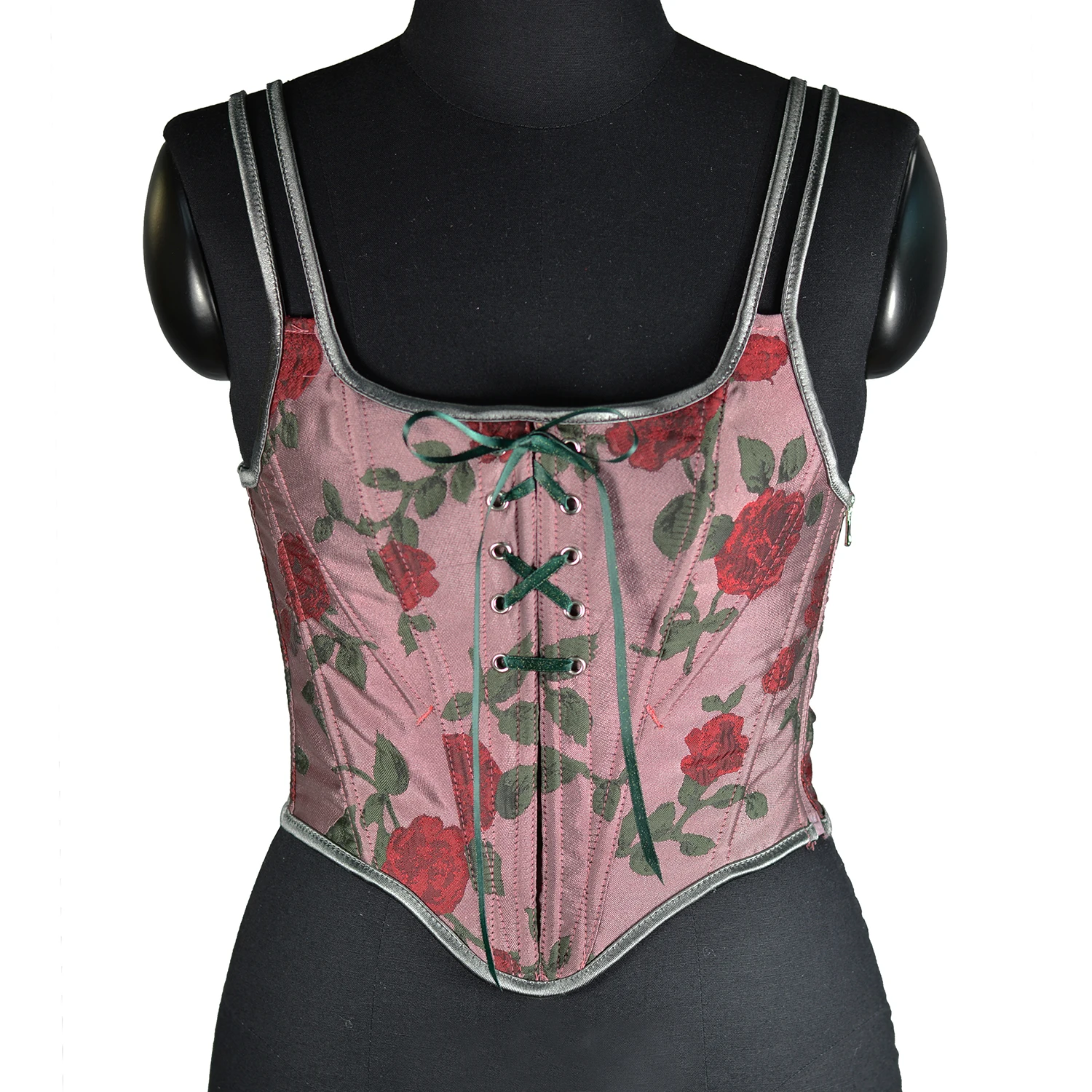 

Women Sexy Vintage Corset Camisole Vintage Sleeveless Flower Lacing Bandage Slim Fit Tops Bustiers