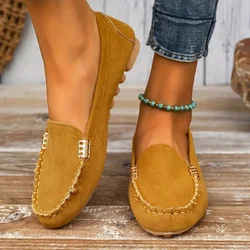 New Women's Casual Flat Shoes Spring and Autumn Flat Loafers Women's Shoes Fashion Non-slip Soft Round-toe Denim Flat Shoes