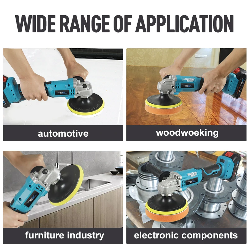 NEWONE Li-ion Brushless Polisher NoLoadSpeed:2500-9000RPM, for Car Repair, Waxing, Paint Restoration and Detailing - Portable - view 6