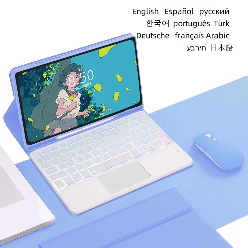 

Backlit Keyboard Case For iPad Pro 13 2024 Cover M4 with Pencil Holder Touchpad Keyboard Funda For iPad Pro 13inch 2024 Case