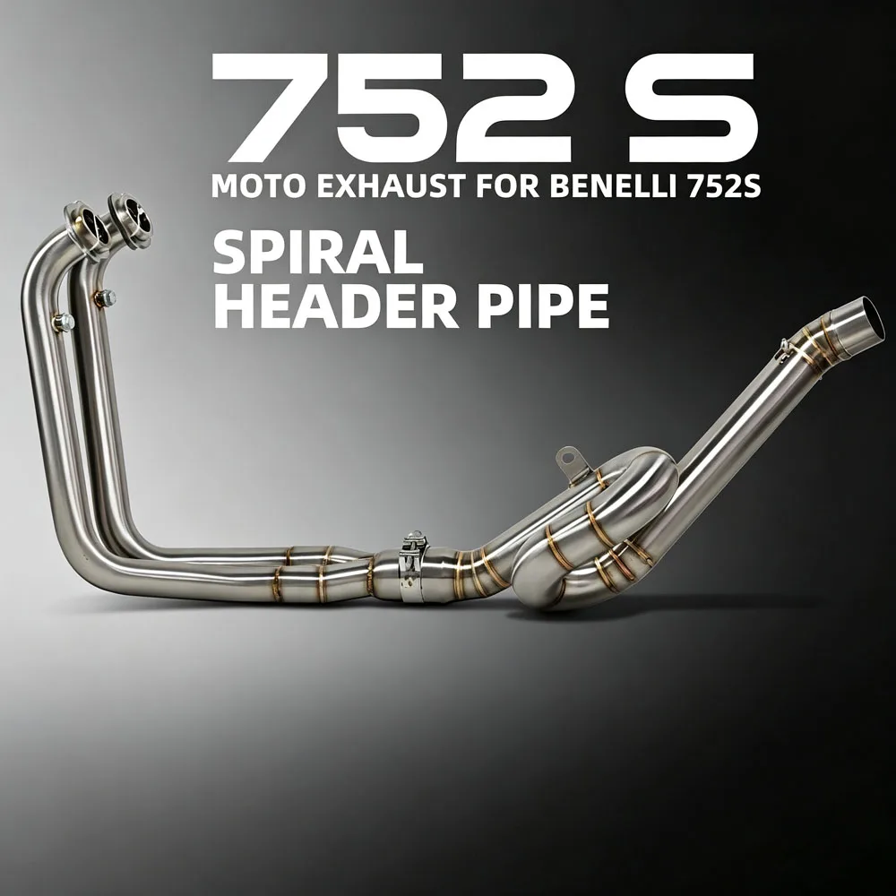 Kit Collettore di Scarico ad Alte Prestazioni per Moto Benelli 752S 752-S, Collettori Circolari da Corsa con Interfaccia da 51MM, Tubo di Scarico
