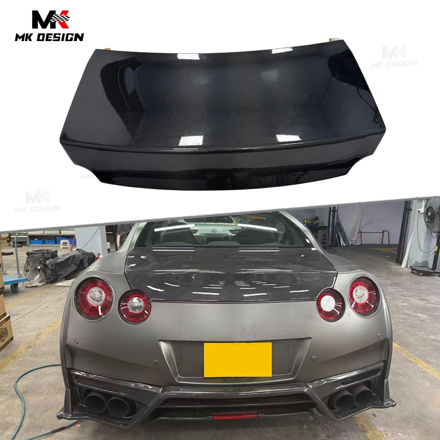 Real Carbon Fiber OEM Style Rear Trunk Lid For Nissan GT-R R35 2008-2019 Rear Trunk Cover Boot Lid Body Kit Car Accessories