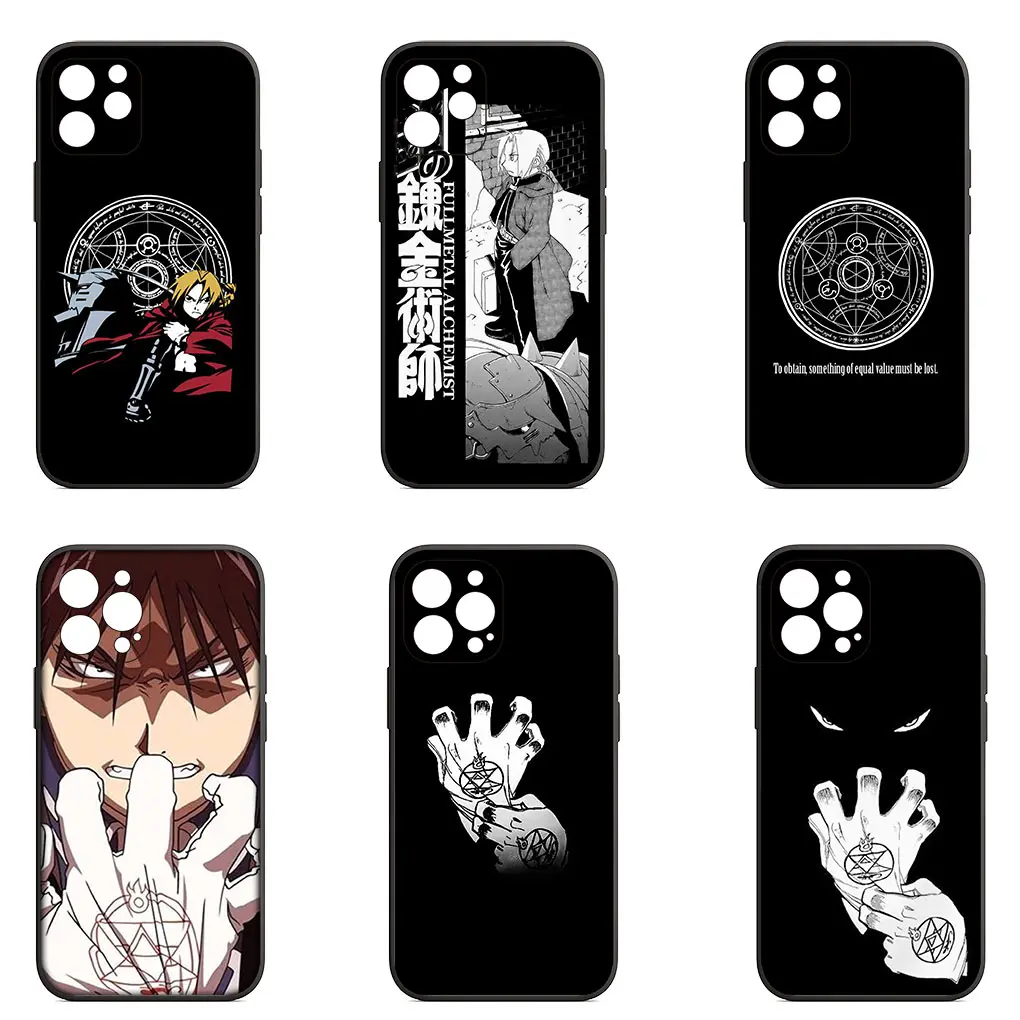 Fullmetal Alchemis Elric Edward Phone Cover Casing for Apple iPhone 11 16 Pro XS Max X XR 6 7 8 6S Plus + SE 2022 8+ Soft Case