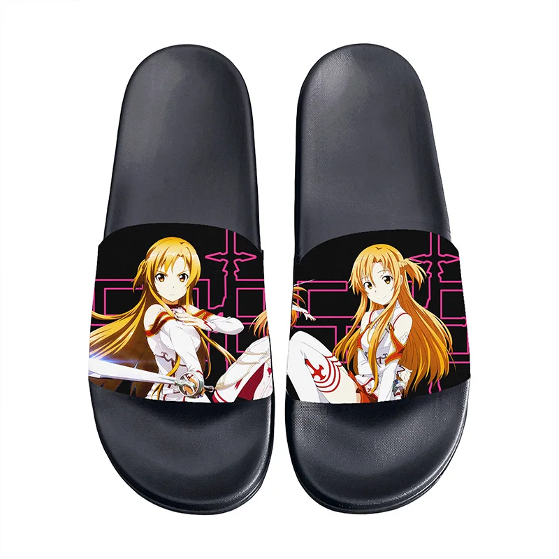Sword Art Online Cosplay Slippers Kirito Asuna Eugeo Asuna Schoenen Zomer Zacht Rubber Strand Water Sandalen voor Jongens Meisjes thuisschoen