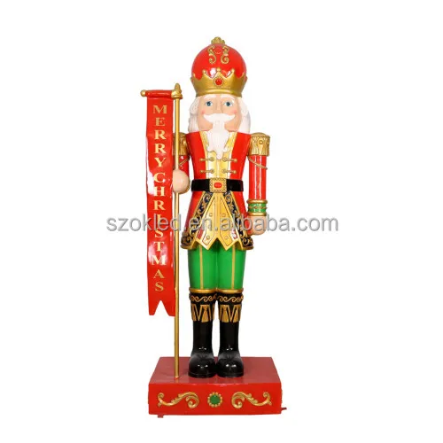 Traditional Nutcracker Large Elf Boy Ball Gingerbread Snowman Snowflake Fiberglass Easter Christmas Halloween Holiday Decoration