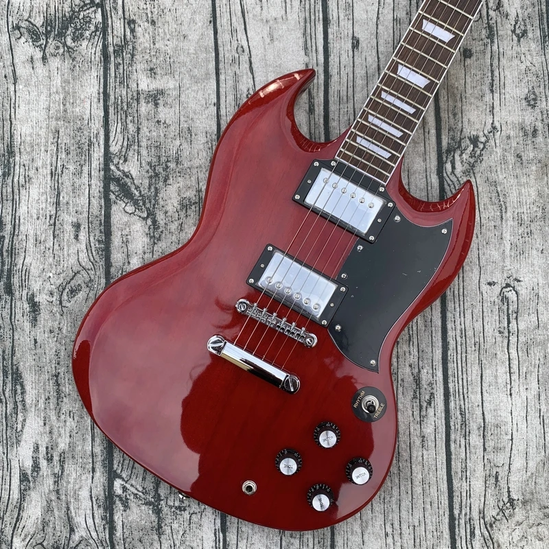 Electric guitar transparent red SGmahoganyrosewood fingerboardgood sound qualityfree delivery