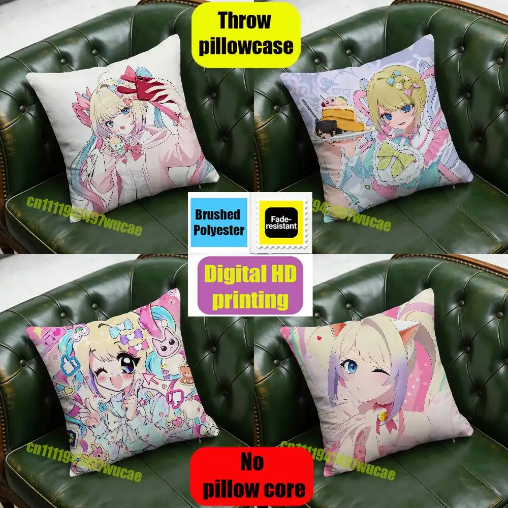 For Needy Streamer Overload KAngel Ame-chan Throw Pillow Case Decoration Bed Custom Square Pillowcase Pad Cover