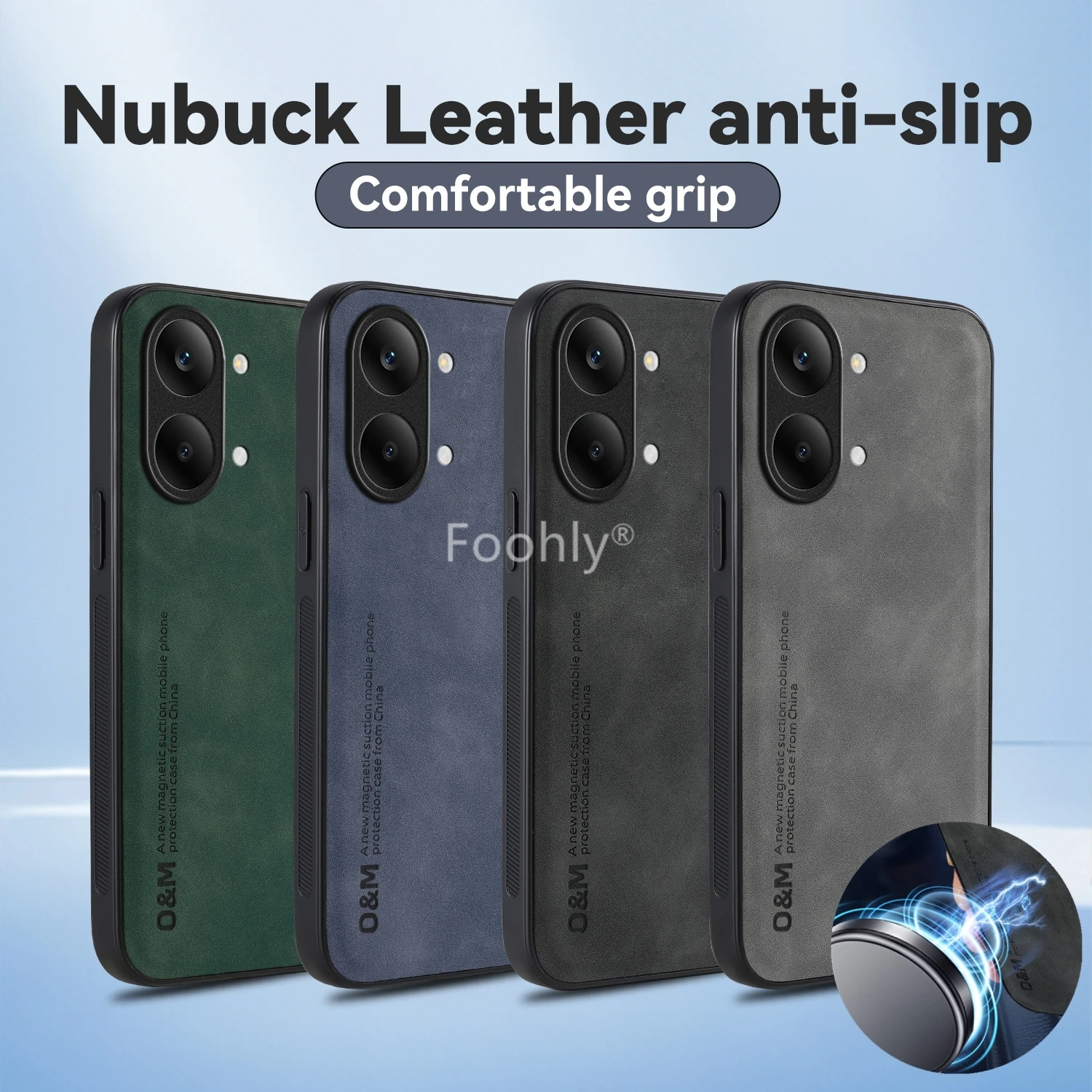 Capa à prova de choque para Xiaomi Poco X8 Pro Max, capa protetora com suporte magnético embutido para carro, capa protetora