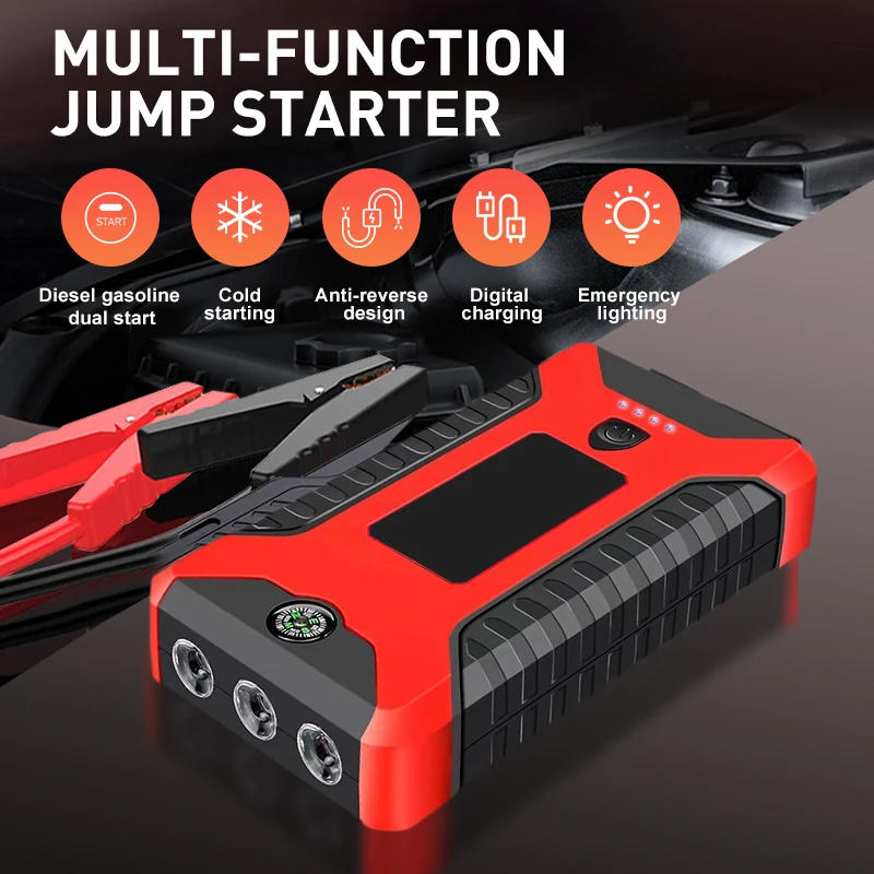 Emergency Power Supply Booster Portable Power Bank Battery Fast charger outport 12V Car Battery Jump Starter