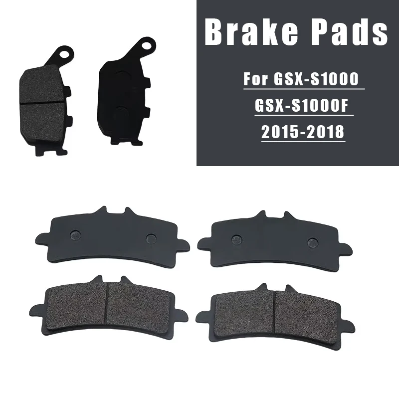 For SUZUKI GSXS1000 GSXS1000F GSX-S1000 GSX-S1000F 2015-2018 GSX GSXS 1000 1000F Front  Rear Brake Pads Kit Set Disc