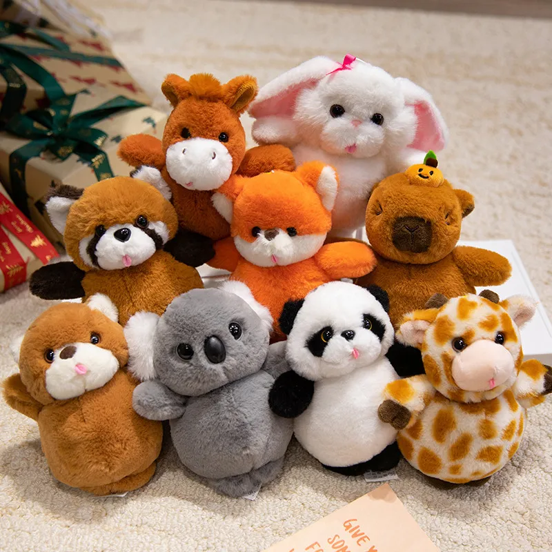 

15cm 6inches Plush Pendants Kawaii Zoo Animal Panda Giraffe Capibara Koala Plushies Soft Toys Small Bag Decoration Lovely Gift