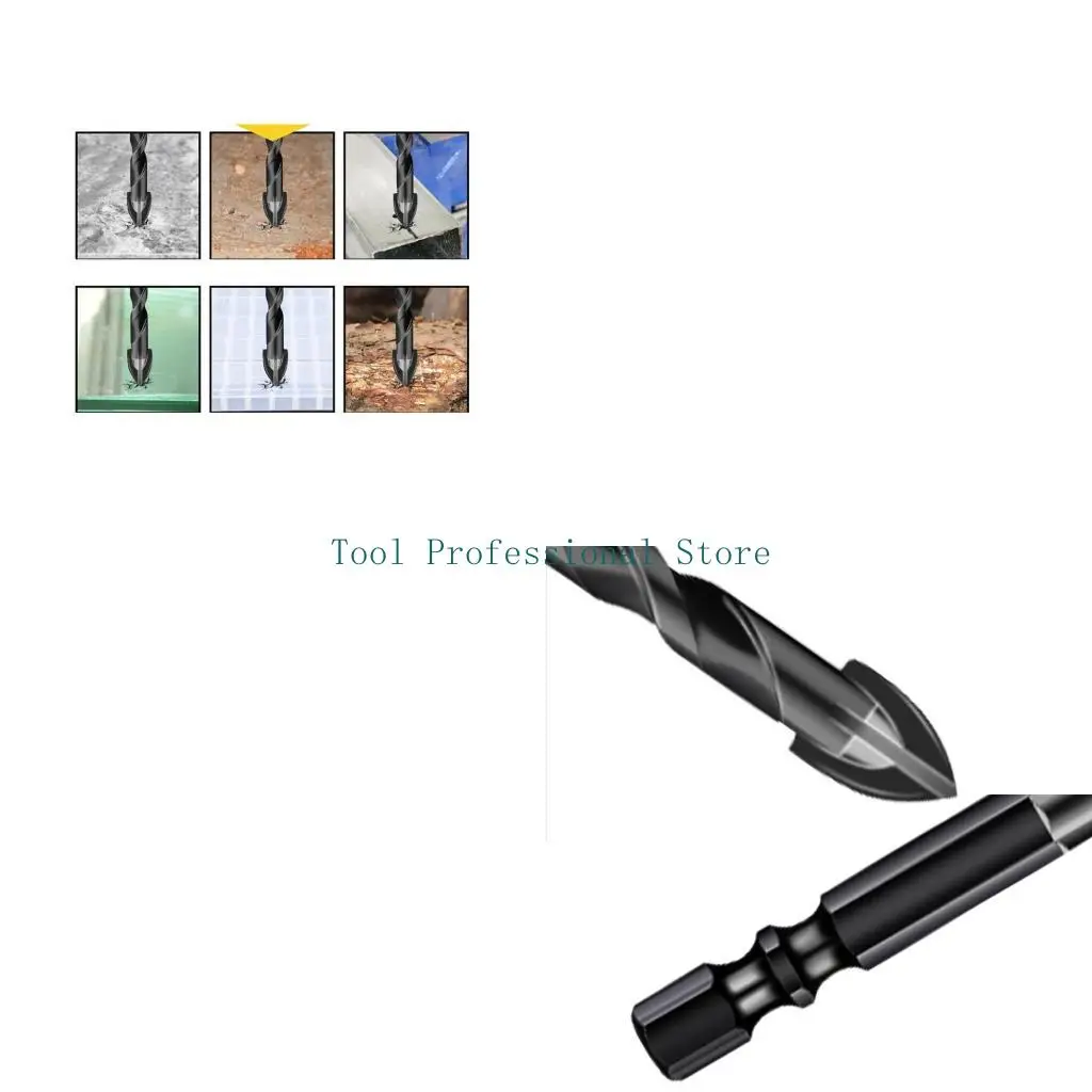 

57QF Набор шестигранных бит для плитки Crucifix 5/6/8/10/12 мм, установленный в ручной дрели, электрическая дрель для домашнего